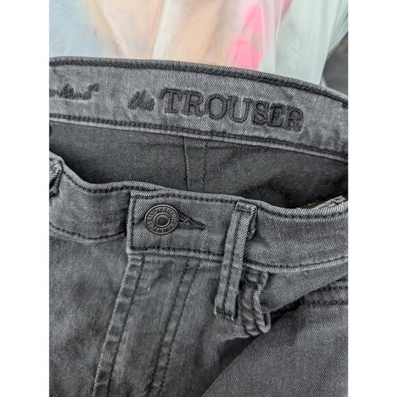 7 For All Mankind Trousers Faded Black Distressed Bell Bottom Jeans Western 27 - Picture 6 of 9